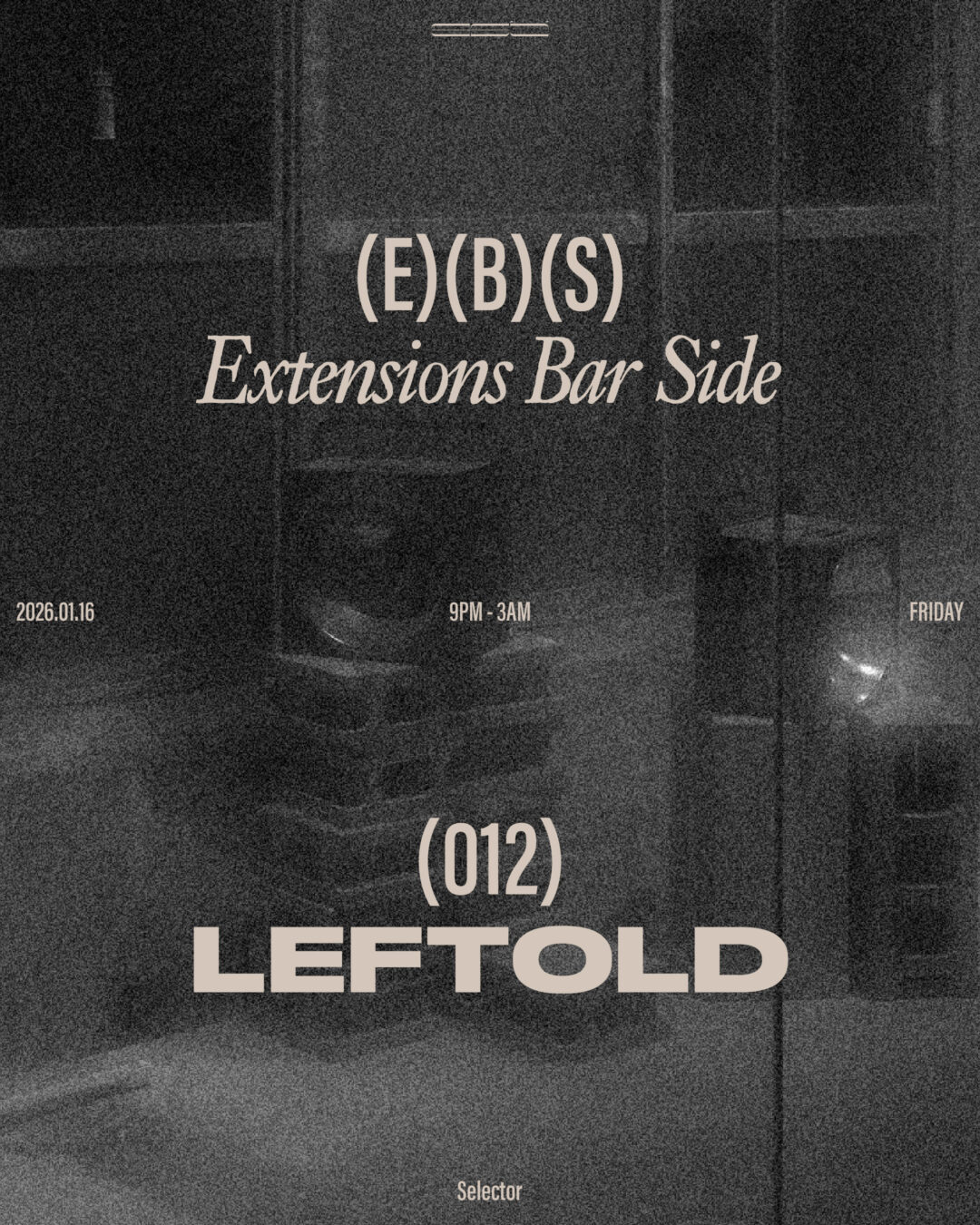 (E)xtensions (B)ar (S)ide 012