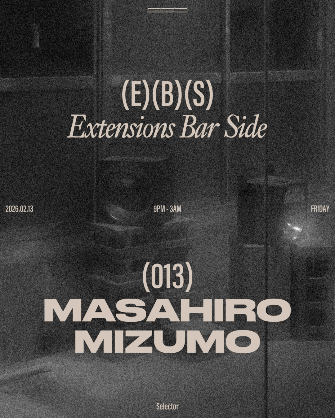 (E)xtensions (B)ar (S)ide 013