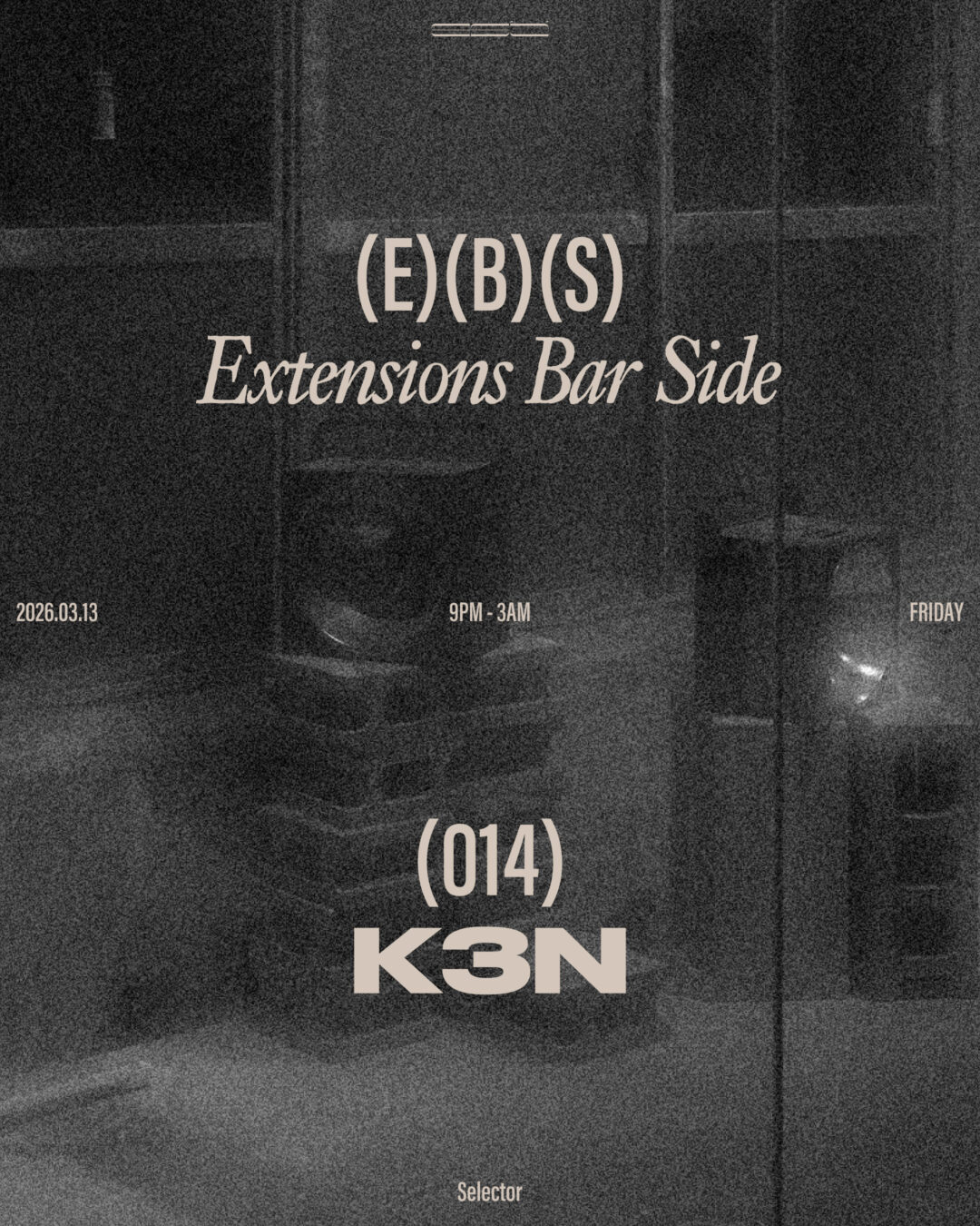 (E)xtensions (B)ar (S)ide 014