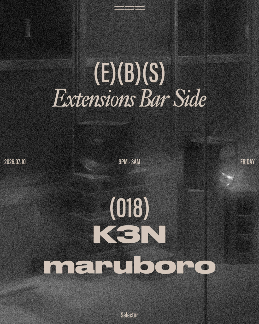 (E)xtensions (B)ar (S)ide 018